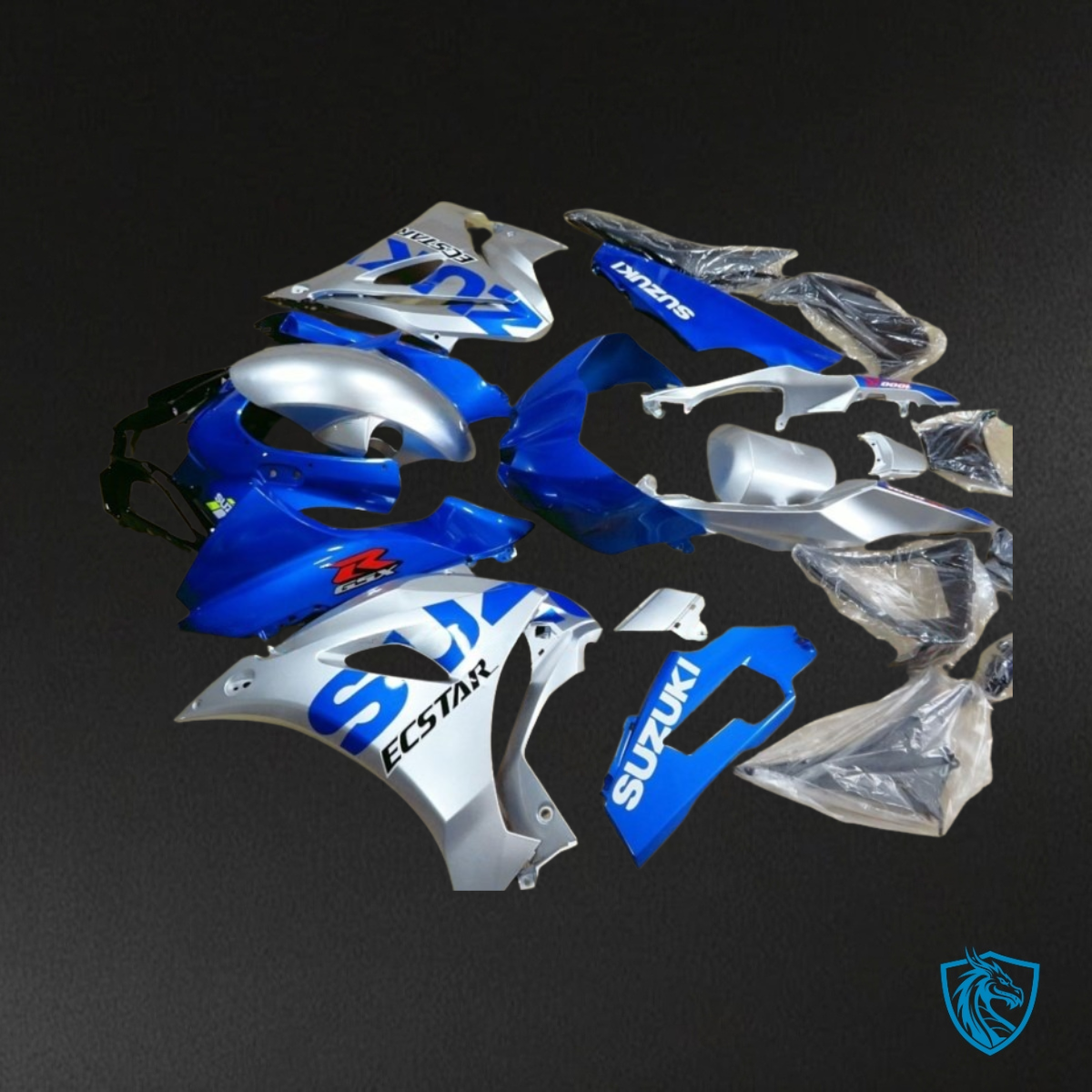 Suzuki GSXR1000 (2017-2020) Gray & Blue Monster Fairing Kit - Aftermarket ABS Bodywork