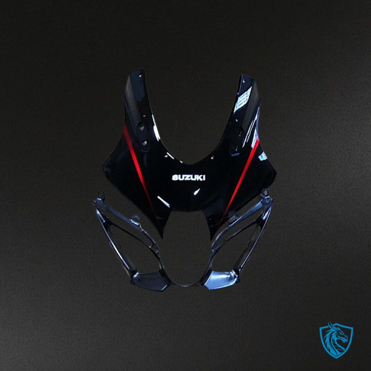 Suzuki GSXR1000 (2017-2020) Glossy Black & White - Custom ABS Fairing Kit