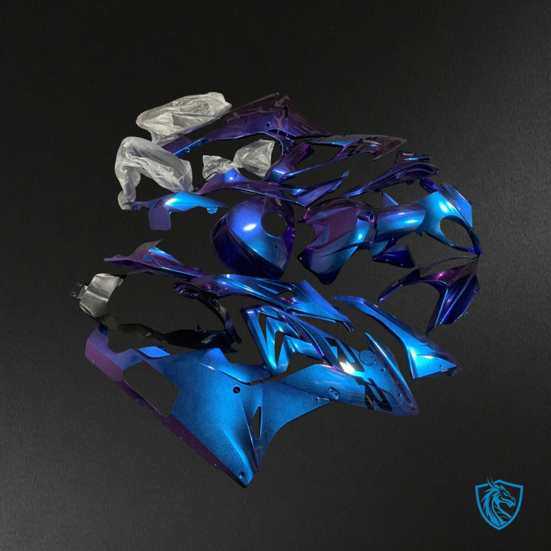 BMW S1000RR (2019-2020) Chameleon Blue Gradient - Custom ABS Fairing Kit