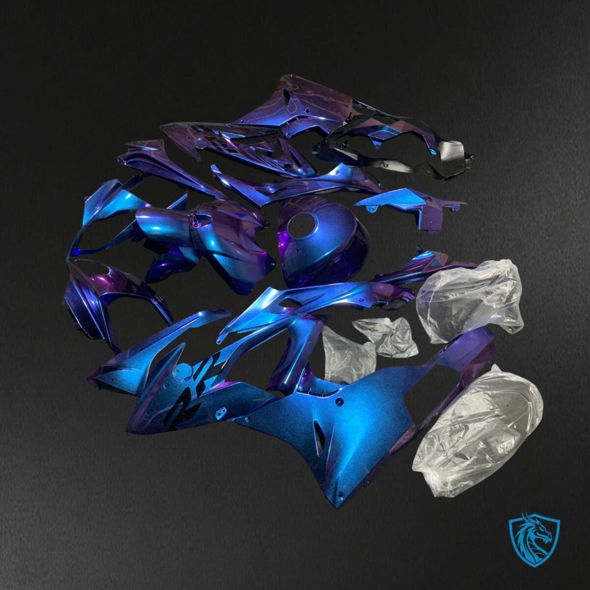 BMW S1000RR (2019-2020) Chameleon Blue Gradient - Custom ABS Fairing Kit