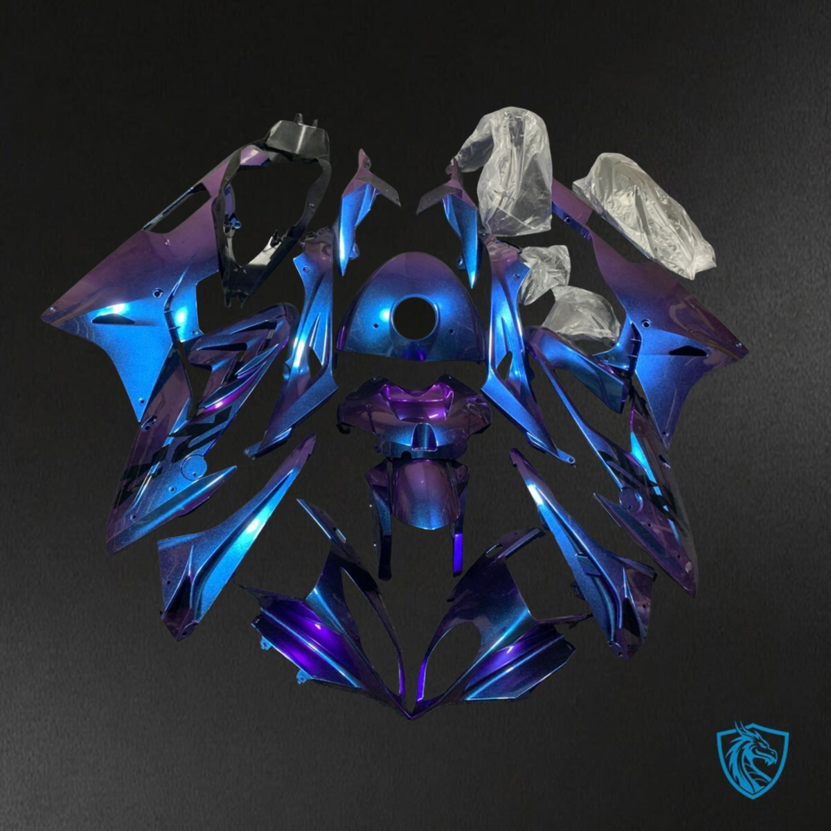 BMW S1000RR (2019-2020) Chameleon Blue Gradient - Custom ABS Fairing Kit