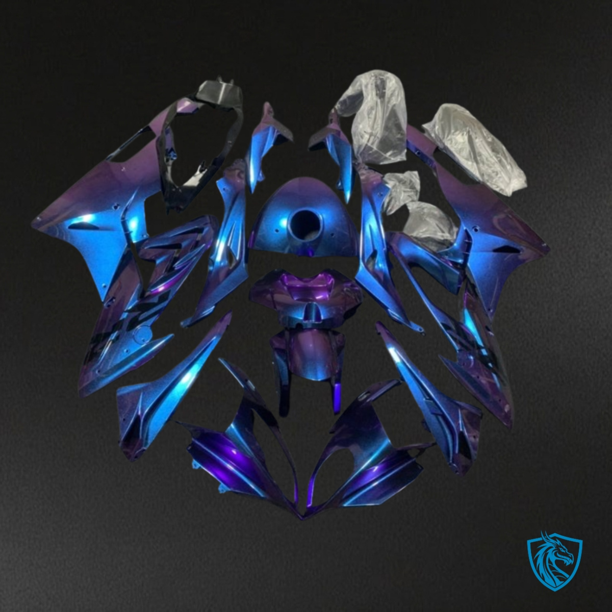 BMW S1000RR (2019-2020) Chameleon Blue Gradient - MERGEment Motorcycle Fairings Kit