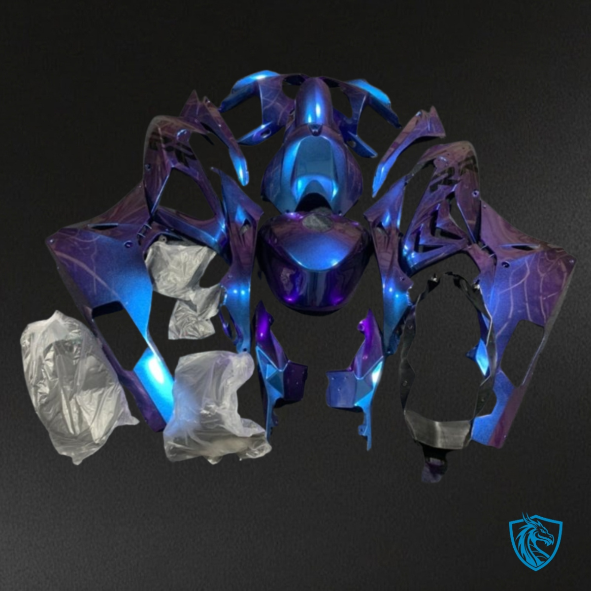 BMW S1000RR (2019-2020) Chameleon Blue Gradient - MERGEment Motorcycle Fairings Kit