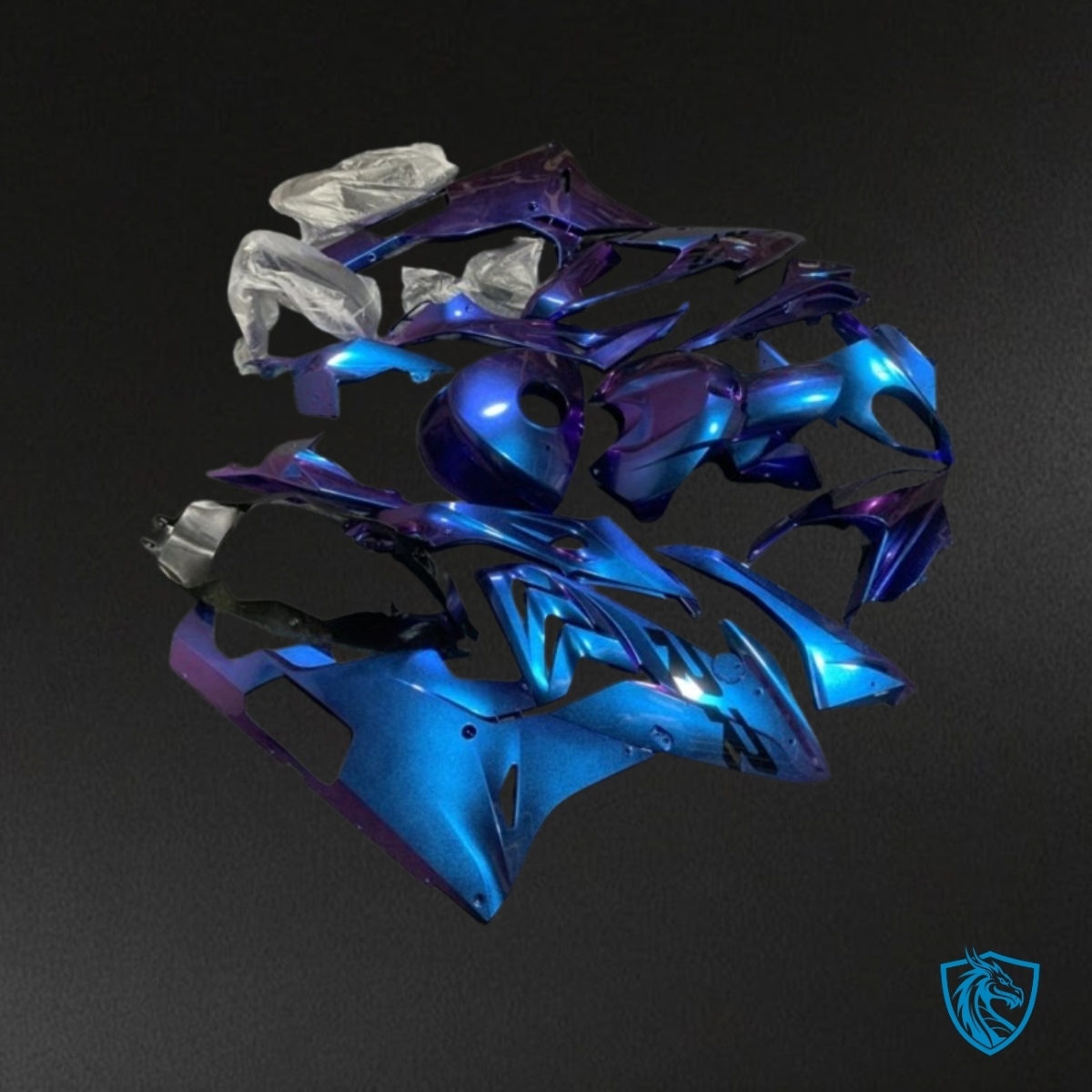 BMW S1000RR (2019-2020) Chameleon Blue Gradient - MERGEment Motorcycle Fairings Kit