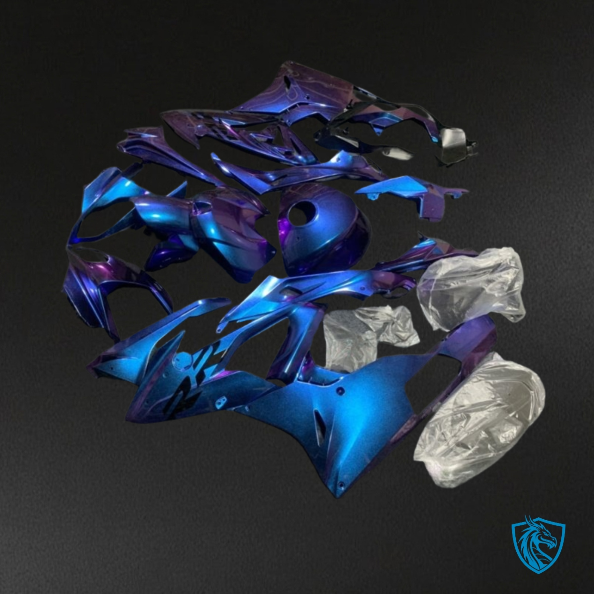 BMW S1000RR (2019-2020) Chameleon Blue Gradient - MERGEment Motorcycle Fairings Kit