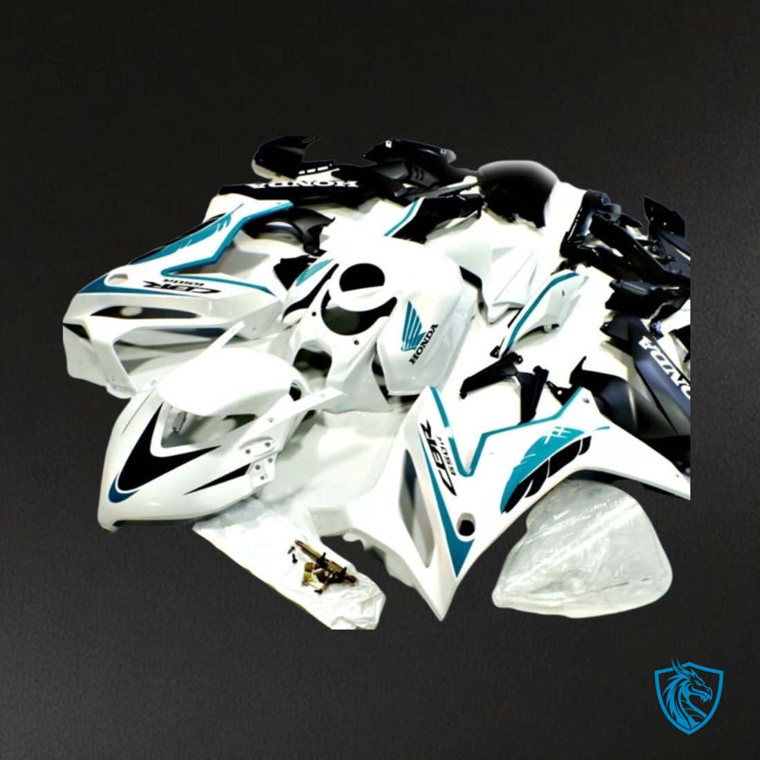 Honda CBR650R (2019-2020) White & Black - Replacement Motorcycle Fairings Kit