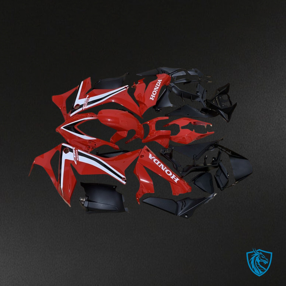 Honda CBR650R (2019-2020) Gloss Red, Black & White - Replacement Motorcycle Fairings Kit