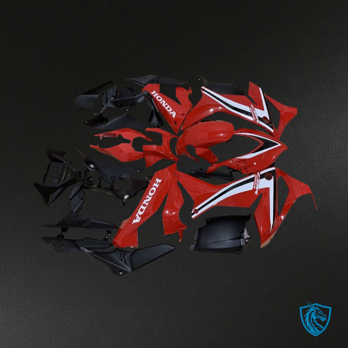 Honda CBR650R (2019-2020) Gloss Red, Black & White - Replacement Motorcycle Fairings Kit