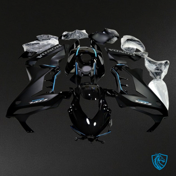 Honda CBR650R (2019-2020) Glossy Black & Blue Fairings Kit - Aftermarket ABS Bodywork