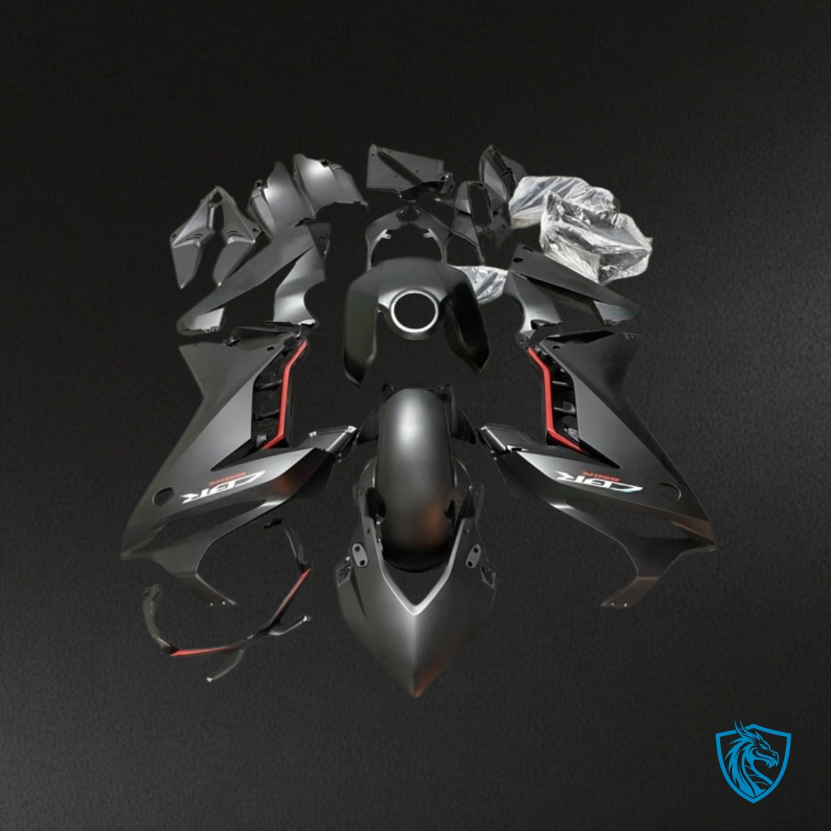 Honda CBR650R (2019-2020) Matte Black Fairings Kit - Aftermarket ABS Bodywork