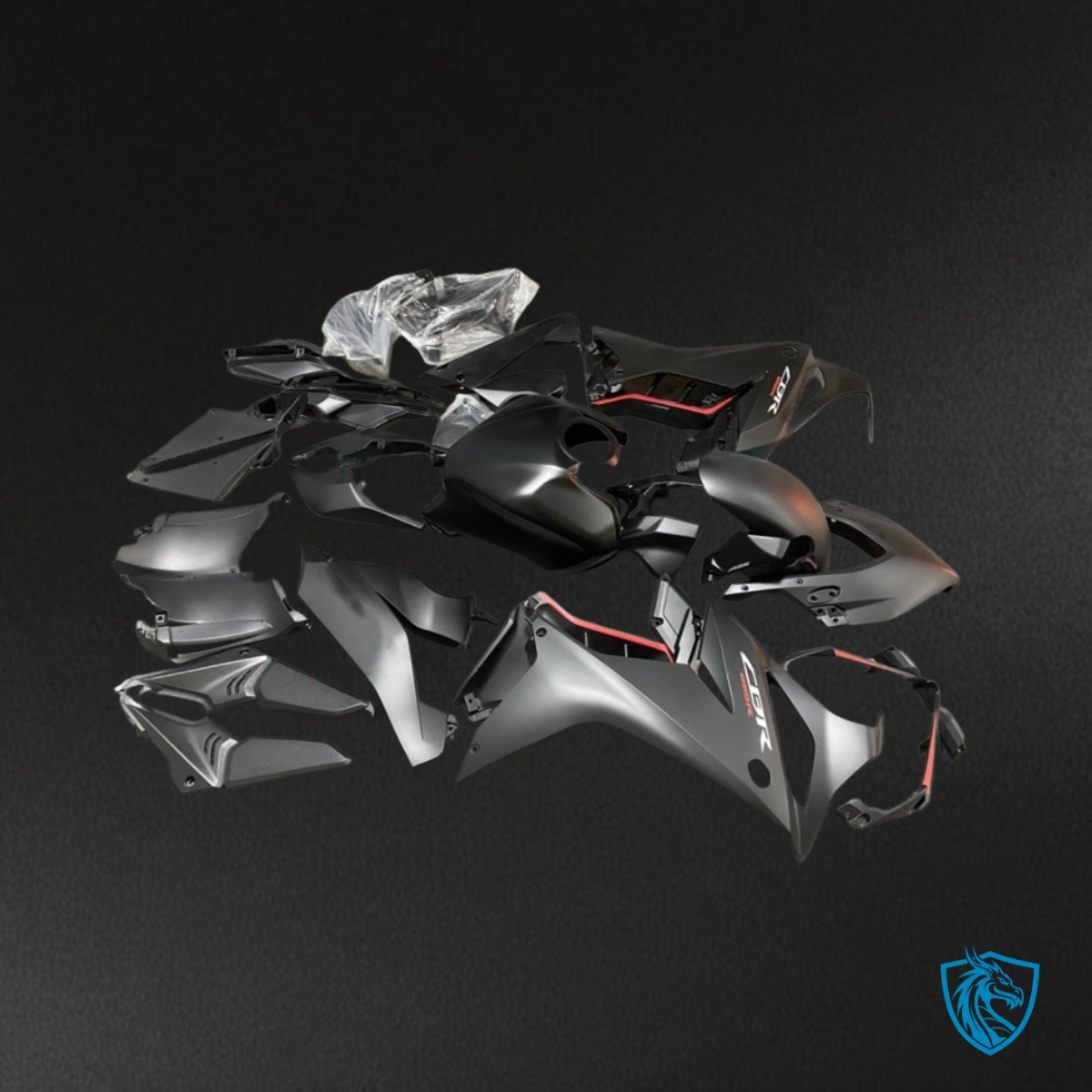 Honda CBR650R (2019-2020) Matte Black Fairings Kit - Aftermarket ABS Bodywork
