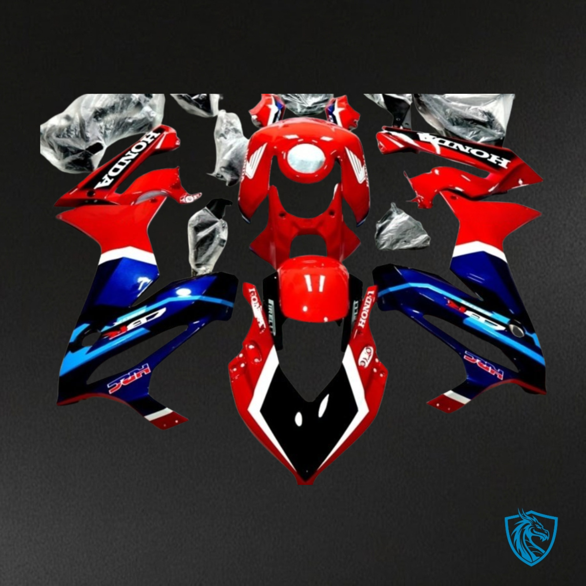 Honda CBR650R (2019-2020) Gloss White, Blue & Red - Replacement Motorcycle Fairings Kit