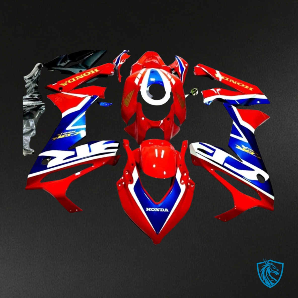 Honda CBR650R (2019-2020) Glossy Red, White & Blue, ABS Bodywork - Fairings Kit