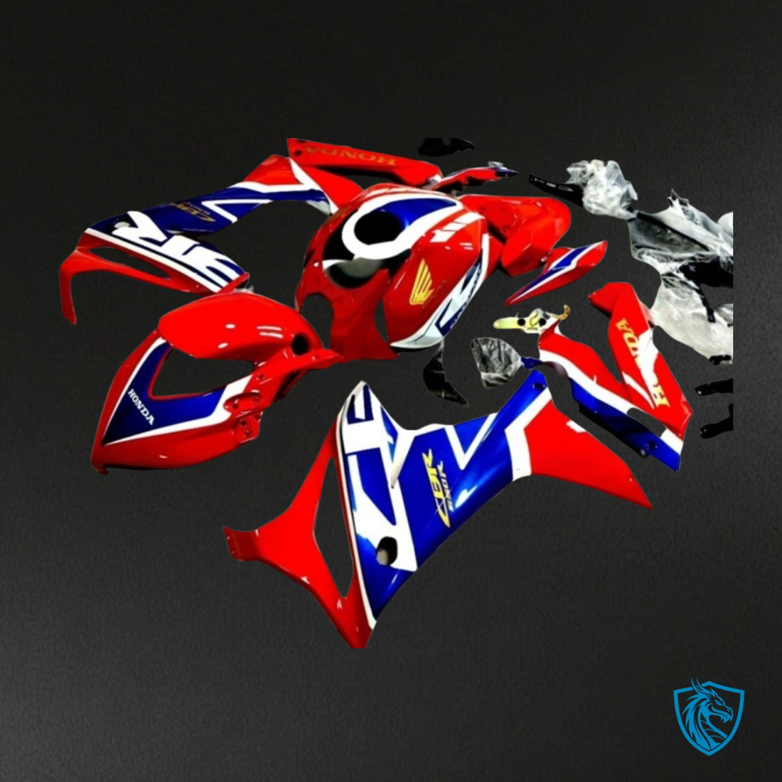 Honda CBR650R (2019-2020) Glossy Red, White & Blue, ABS Bodywork - Fairings Kit