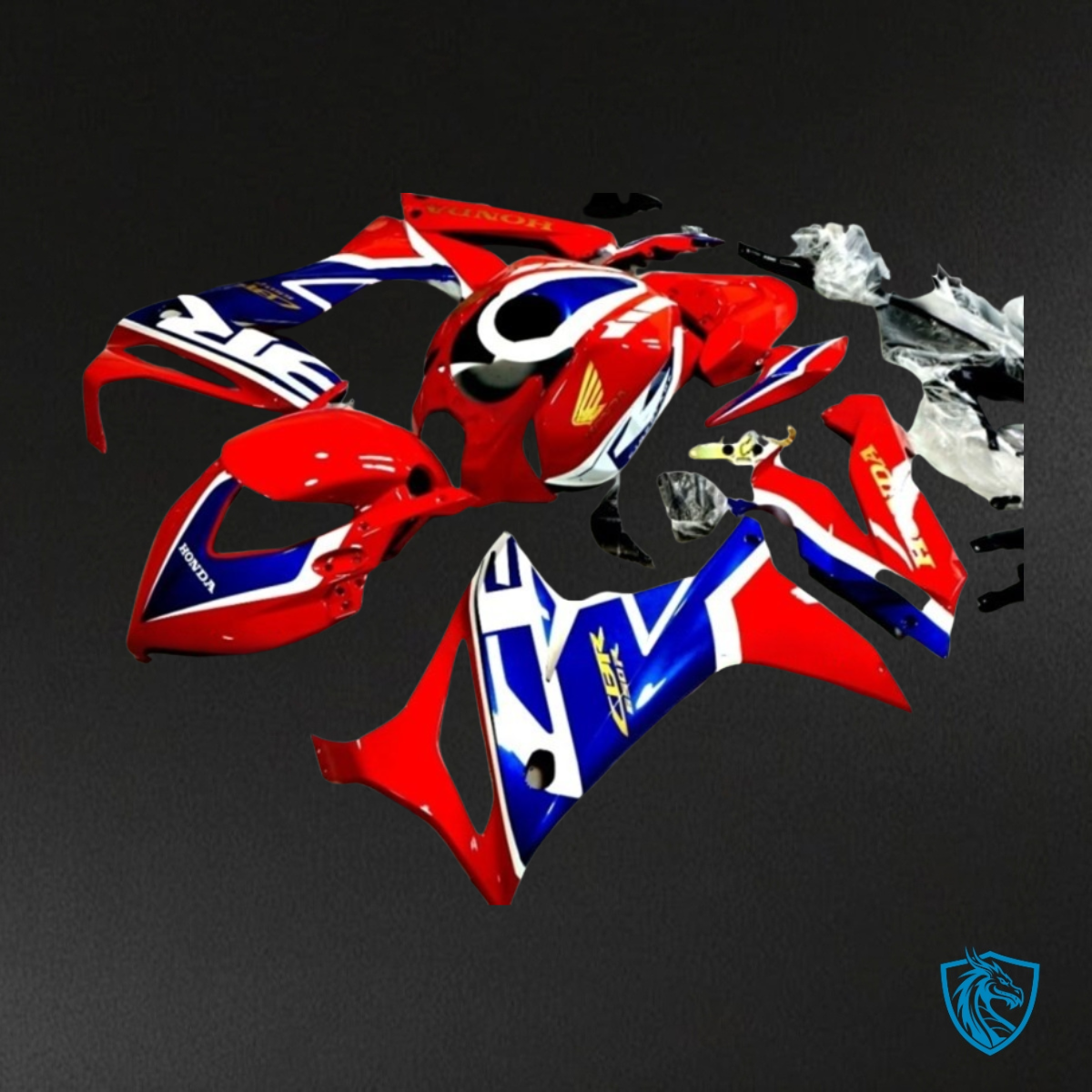 Honda CBR650R (2019-2020) Glossy Red, White & Blue, ABS Bodywork - Fairings Kit