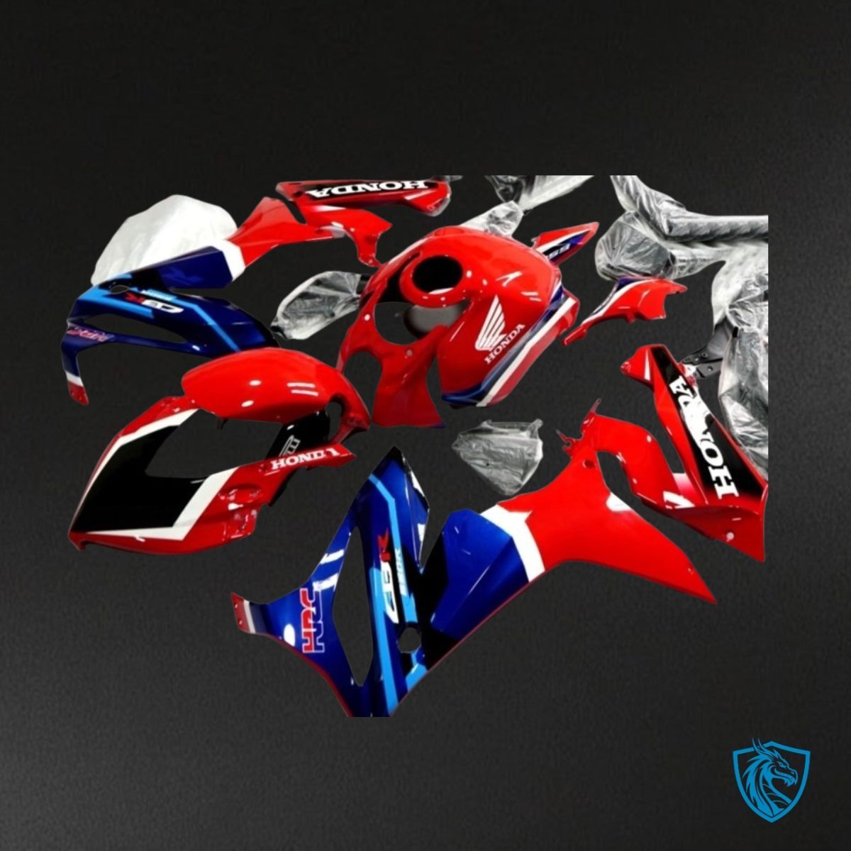Honda CBR650R (2019-2020) Gloss White, Blue & Red - Replacement Motorcycle Fairings Kit