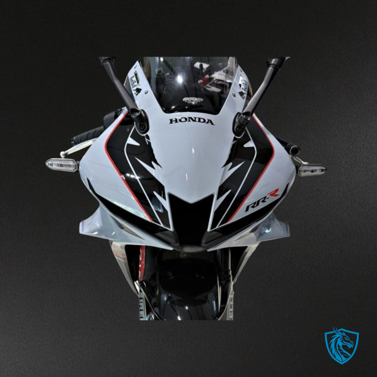 Honda CBR600RR (2020-2021) Gloss Black & White - MERGEment Motorcycle Fairings Kit