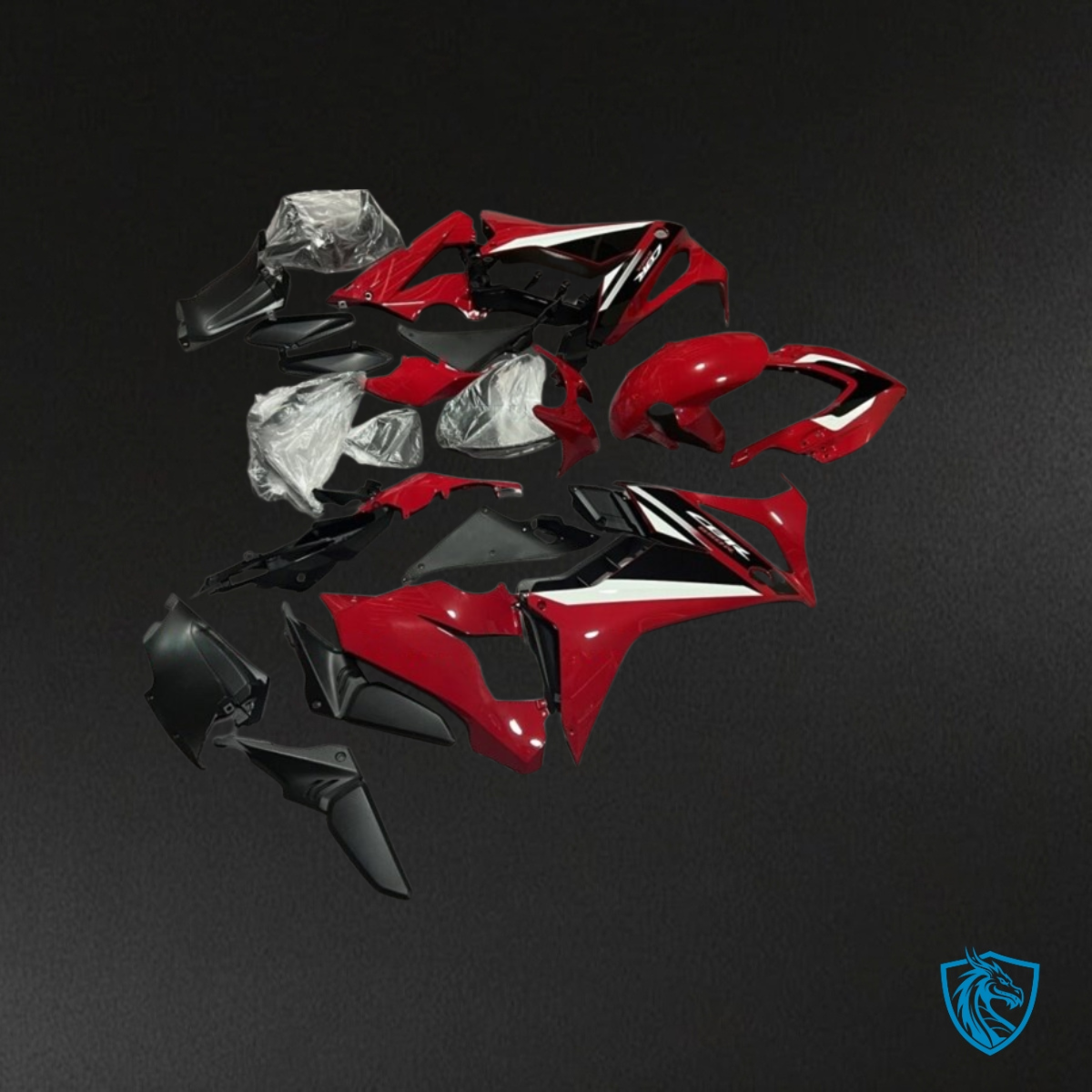 Honda CBR650R (2021-2023) Gloss Black, White & Red ABS Bodywork - Fairings Kit