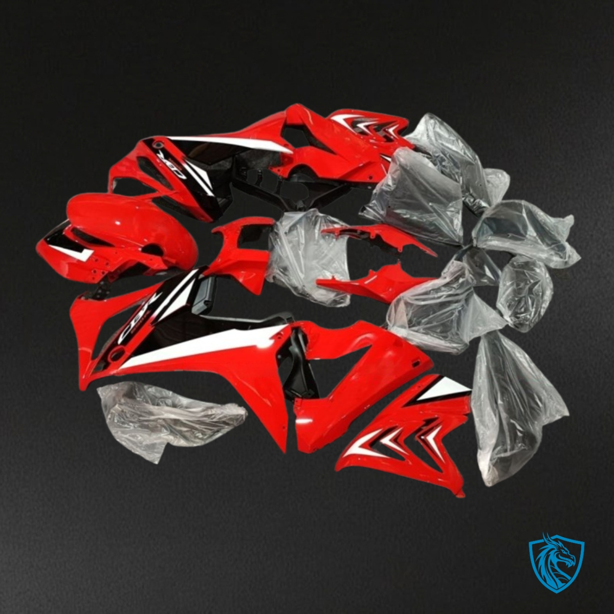 Honda CBR650R (2021-2023) Red, Black & White Fairings Kit - Aftermarket ABS Bodywork