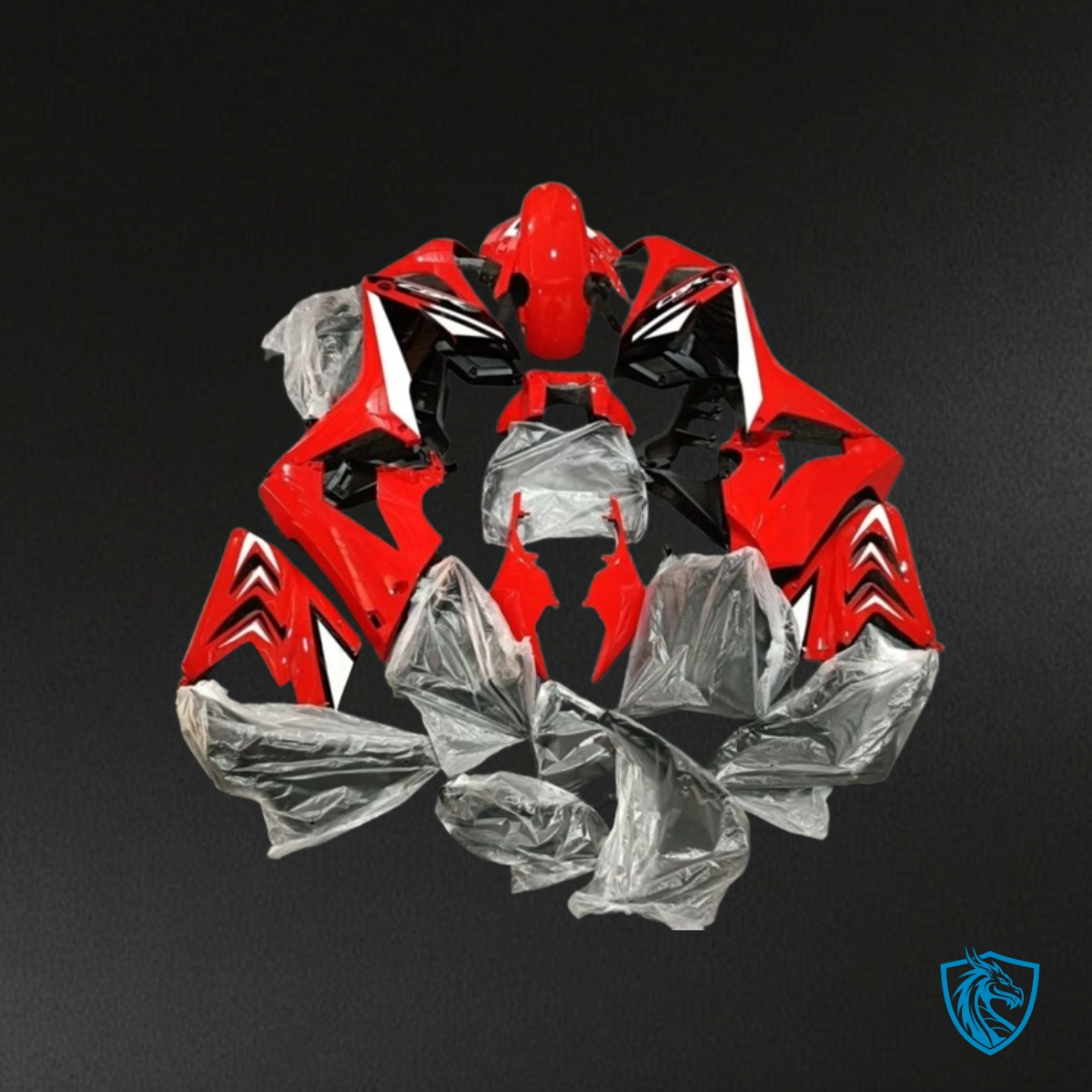 Honda CBR650R (2021-2023) Red, Black & White Fairings Kit - Aftermarket ABS Bodywork