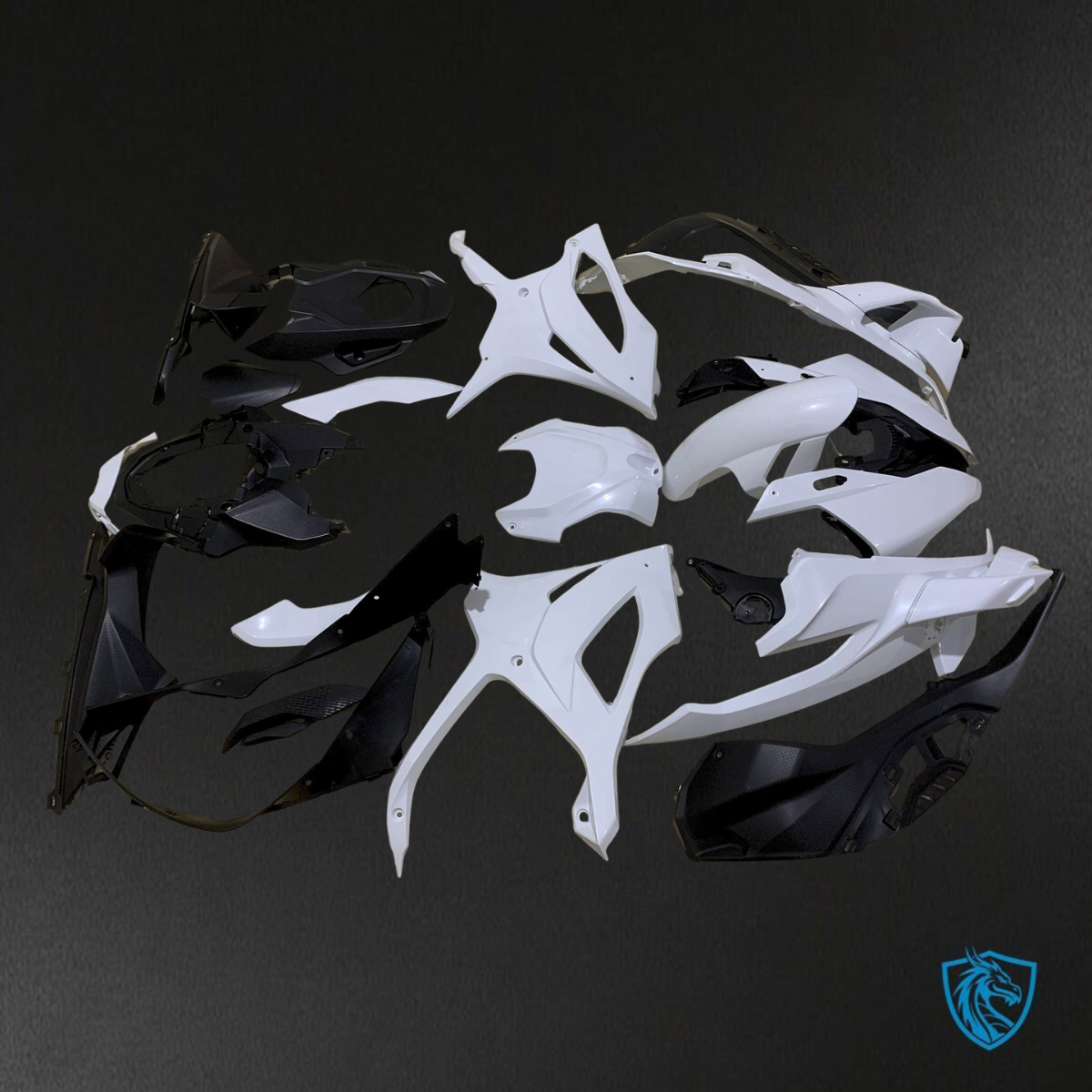BMW S1000RR (2023) White & Black - Custom ABS Fairing Kit
