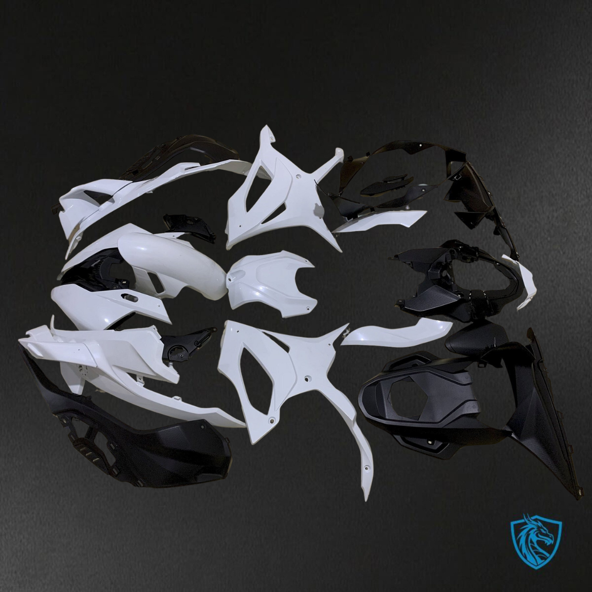 BMW S1000RR (2023) White & Black - Custom ABS Fairing Kit