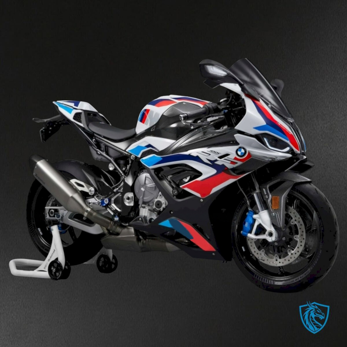 BMW S1000RR (2023) White, Black, Blue & Red ABS Bodywork - Fairings Kit