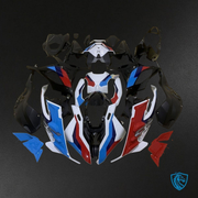 White, Black, Blue & Red