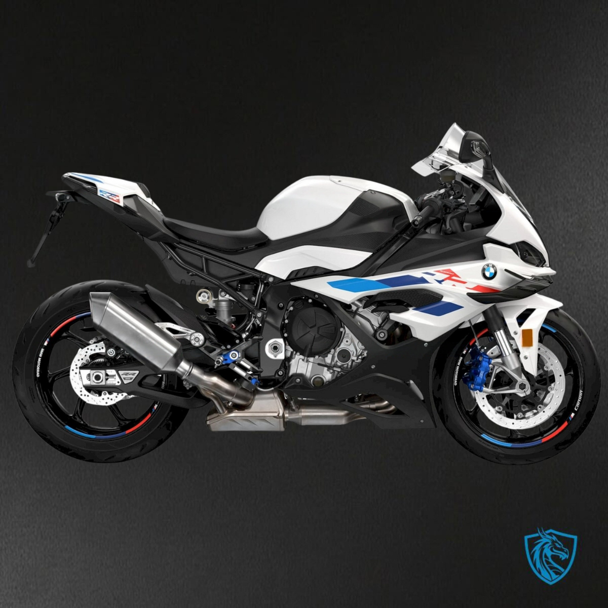 BMW S1000RR (2023) White, Black, Red & Blue - Replacement Motorcycle Fairings Kit