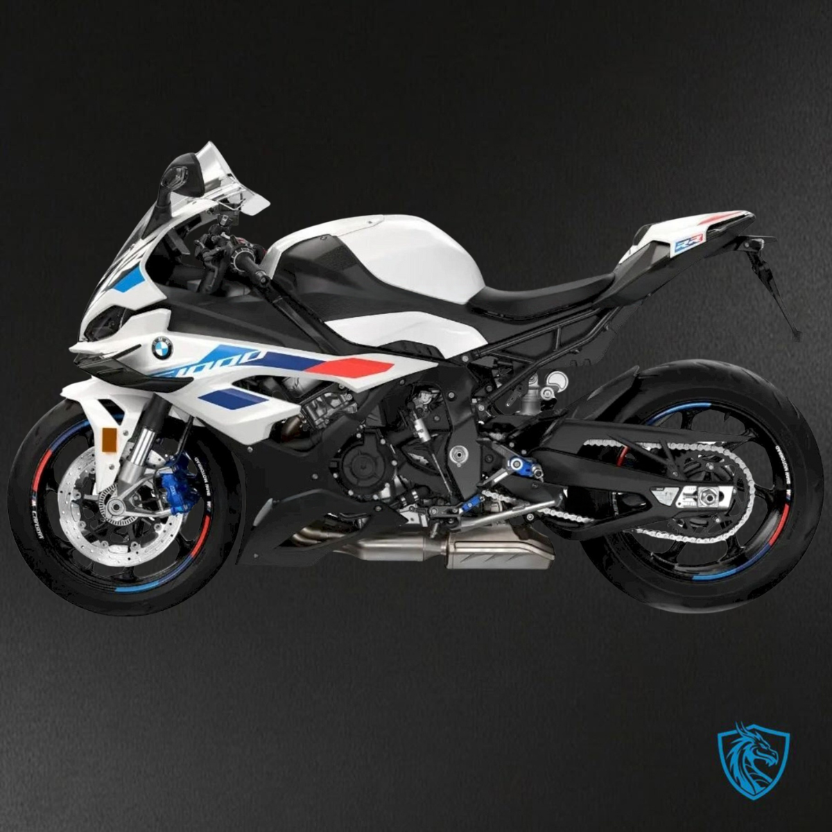 BMW S1000RR (2023) White, Black, Red & Blue - Replacement Motorcycle Fairings Kit