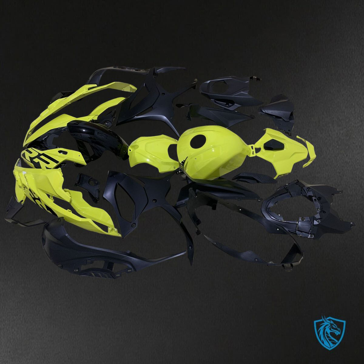 BMW S1000RR (2023) Yellow & Black ABS Bodywork - Fairings Kit