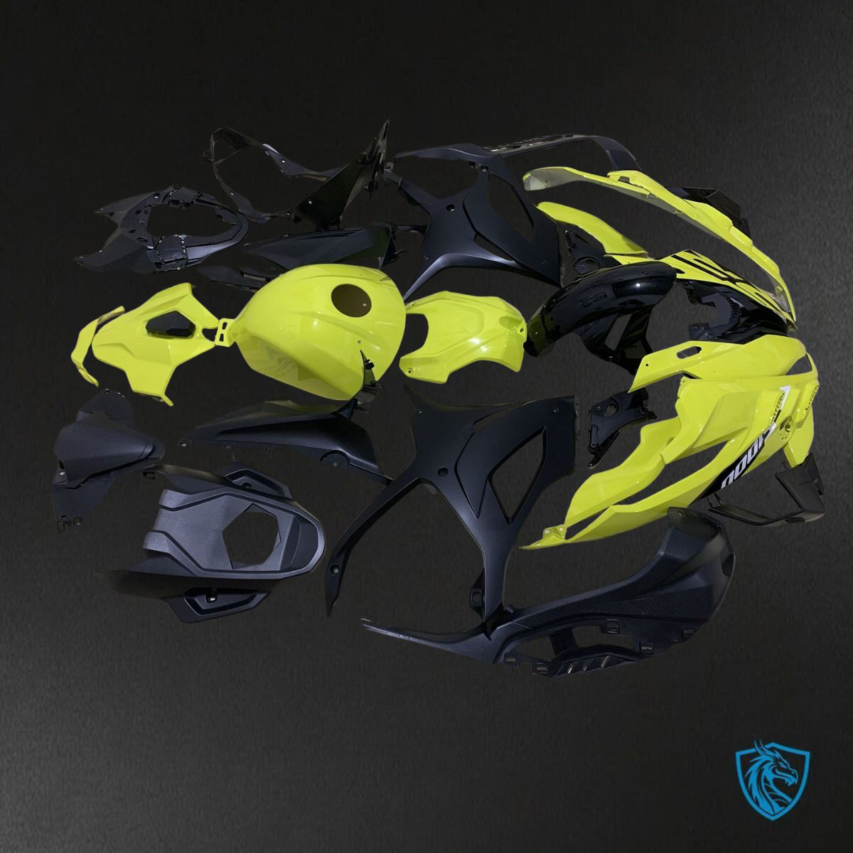 BMW S1000RR (2023) Yellow & Black ABS Bodywork - Fairings Kit