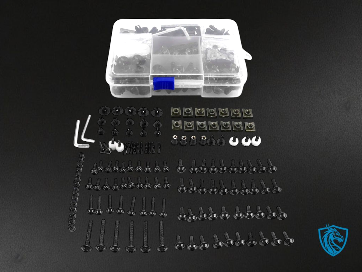 Gun-Metal Universal Fairing Bolt Kit – Premium Upgrade