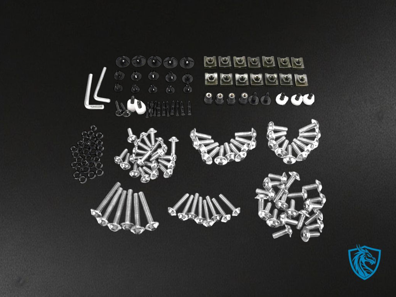 Gun-Metal Universal Fairing Bolt Kit – Premium Upgrade