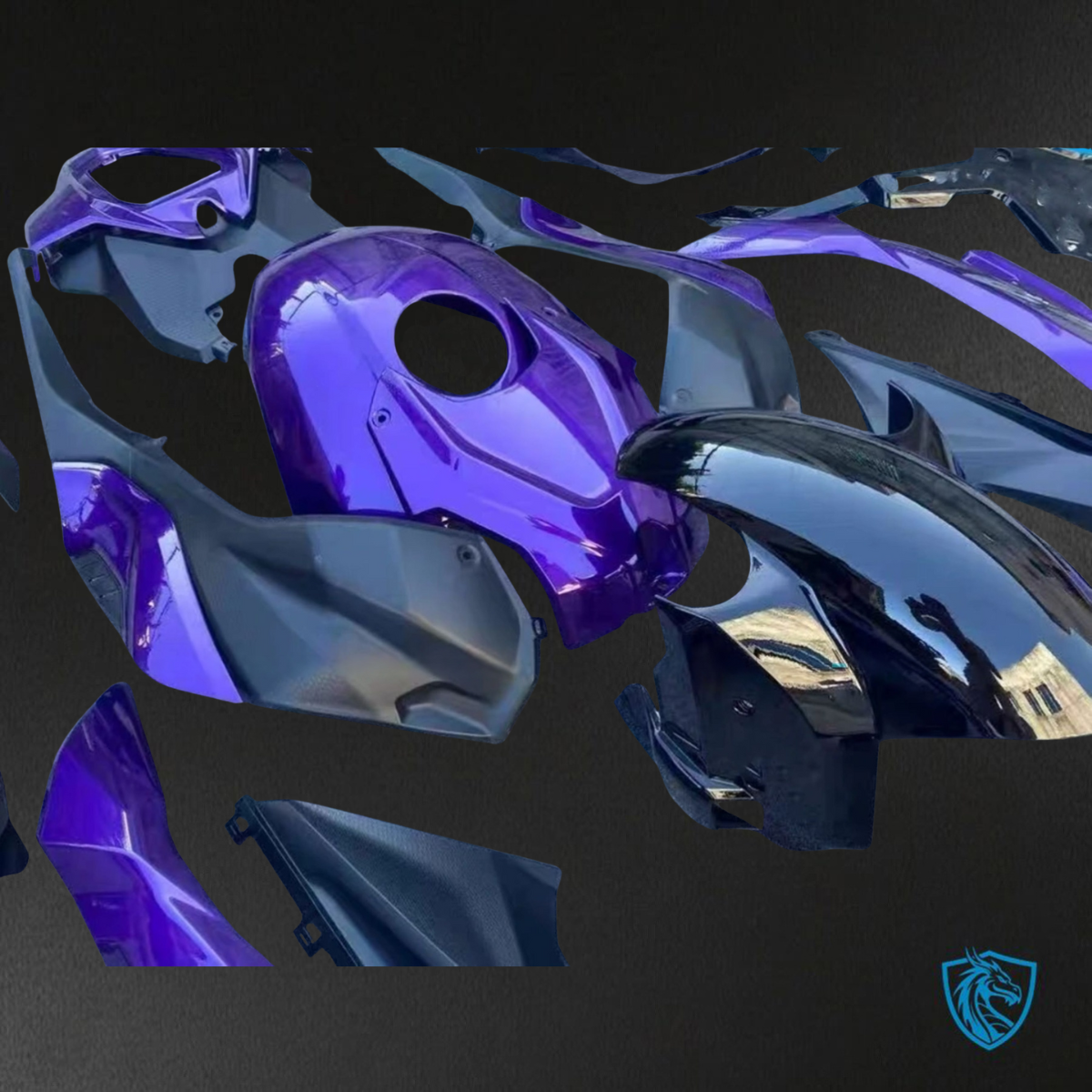 BMW S1000RR (2025) Gloss Blue & Black - Replacement Motorcycle Fairings Kit