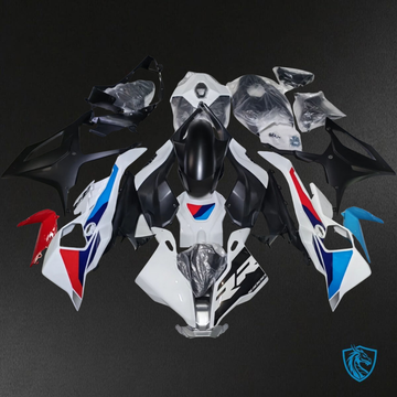 BMW S1000RR (2025) Whit, Black, Blue & Red Fairings Kit - Aftermarket ABS Bodywork