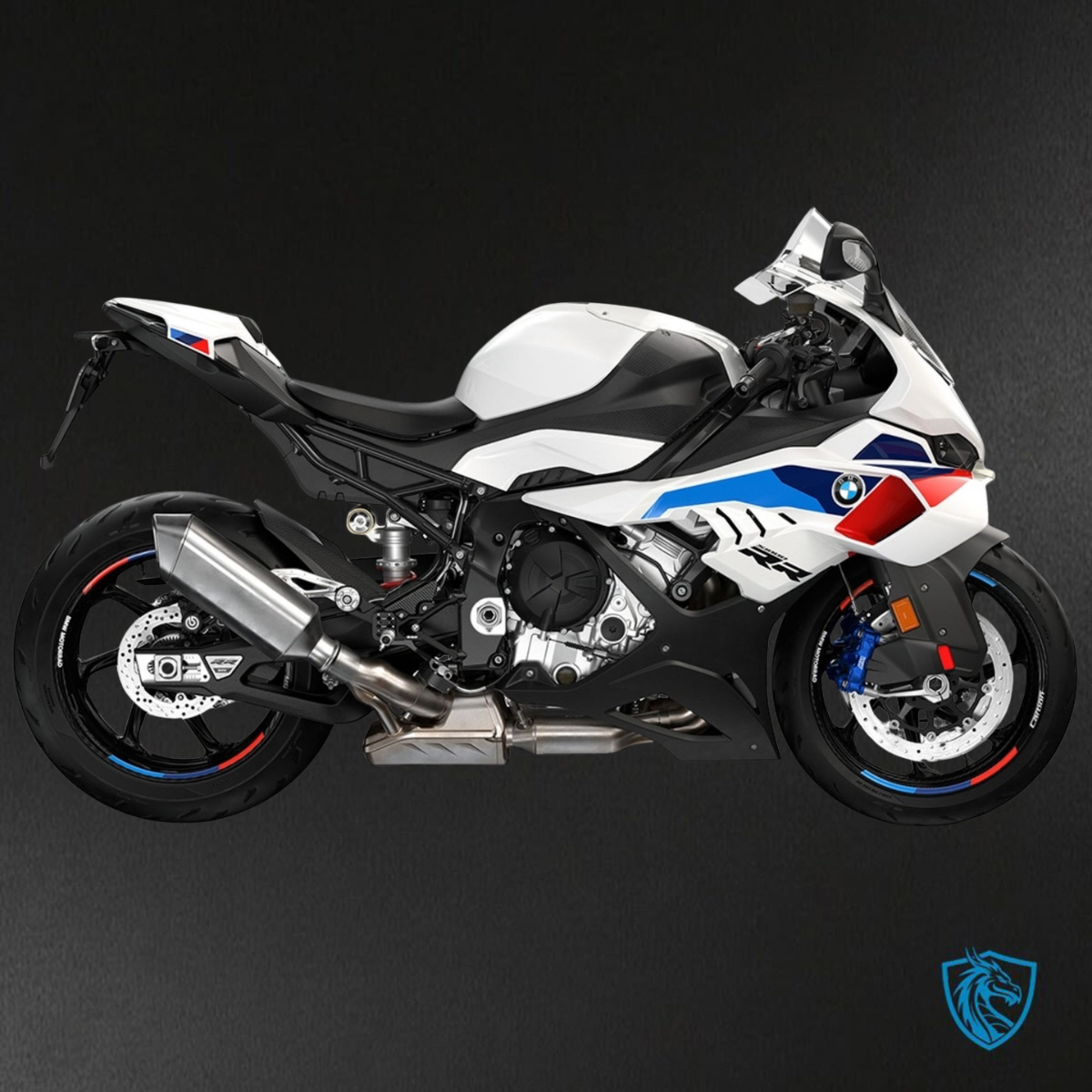 BMW S1000RR (2025) Whit, Black, Blue & Red Fairings Kit - Aftermarket ABS Bodywork