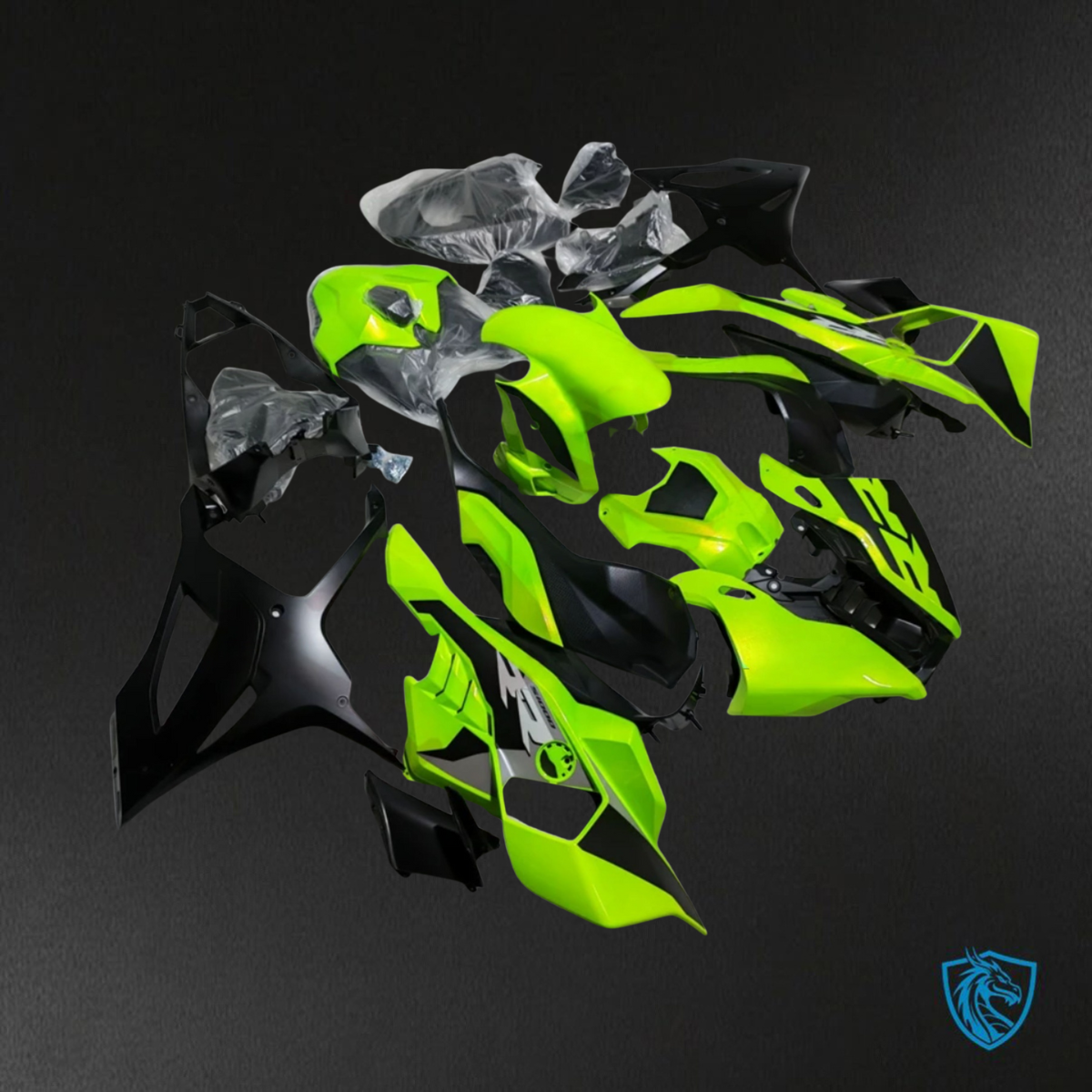 BMW S1000RR (2025) Green & Black - Custom ABS Fairing Kit