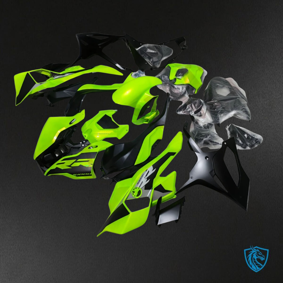 BMW S1000RR (2025) Green & Black - Custom ABS Fairing Kit