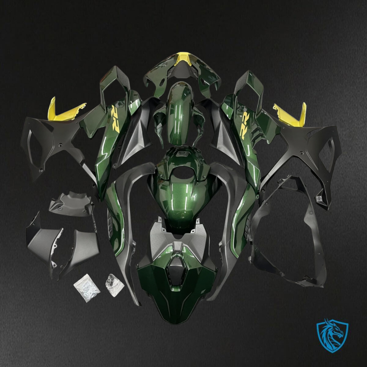 BMW S1000RR (2025) Gloss Green, Black & Yellow ABS Bodywork - Fairings Kit