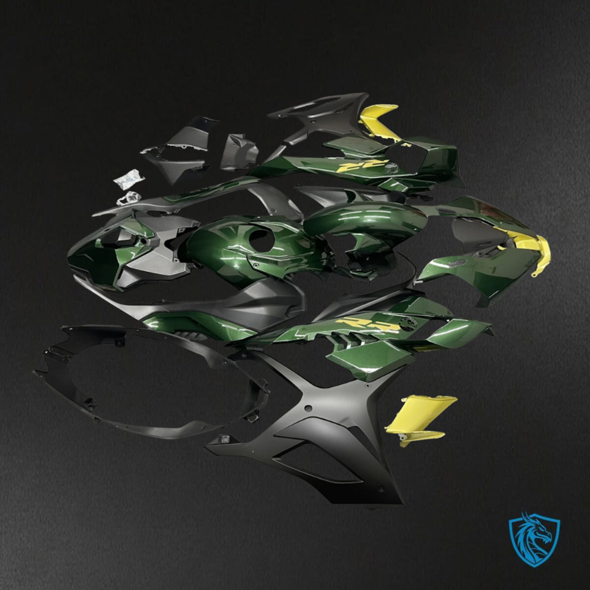 BMW S1000RR (2025) Gloss Green, Black & Yellow ABS Bodywork - Fairings Kit