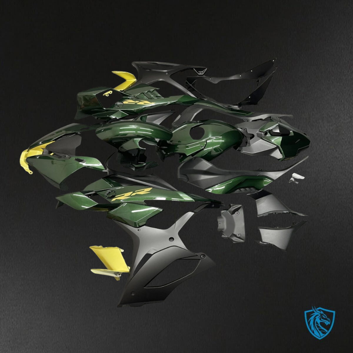BMW S1000RR (2025) Gloss Green, Black & Yellow ABS Bodywork - Fairings Kit