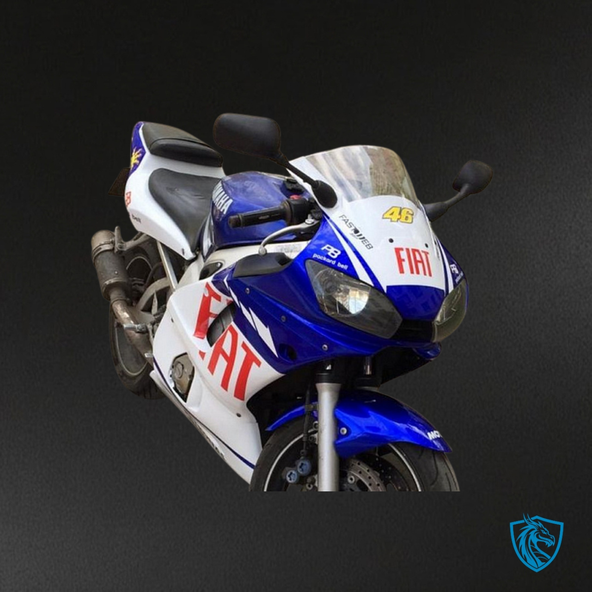 Yamaha YZF R6 (1999-2002) White & Blue Fiat - MERGEment Motorcycle Fairings Kit