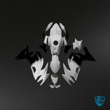 Kawasaki Ninja 650R 2x (2020-2026) Gloss White & Black Fairings Kit - Aftermarket ABS Bodywork
