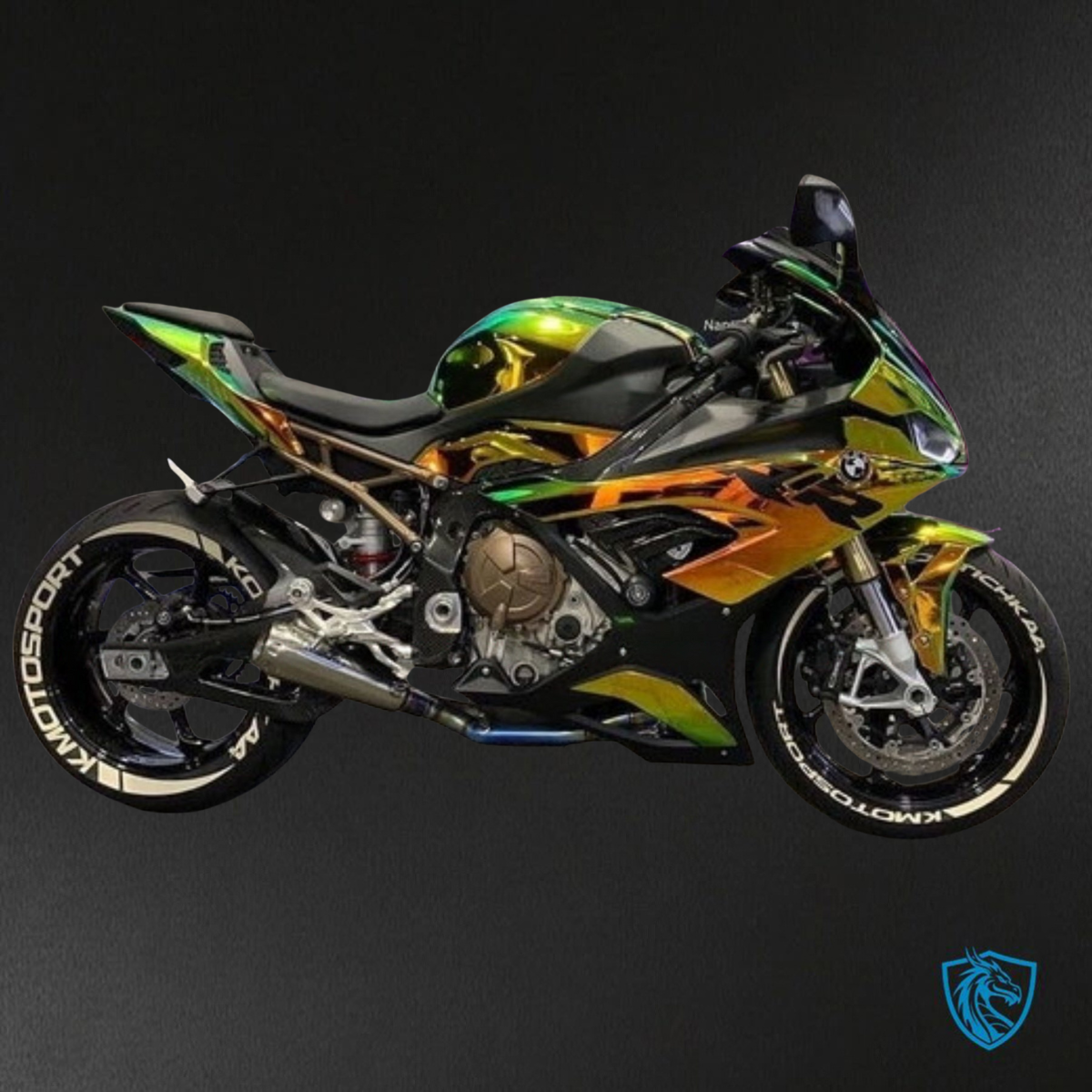 BMW S1000RR (2019-2020) Yellow, Black & Gold Chemical metallization - Custom ABS Fairing Kit