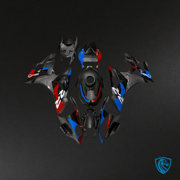 BMW S1OOORR (2009-2024) Black, Blue & Red - Custom ABS Fairing Kit