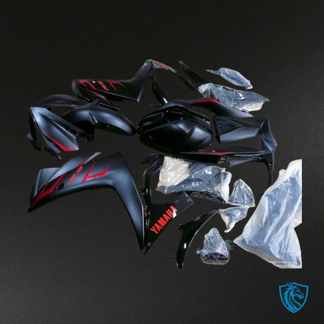 Yamaha YZF R3R25 (2015-2018) Black & Red ABS Bodywork - Fairings Kit
