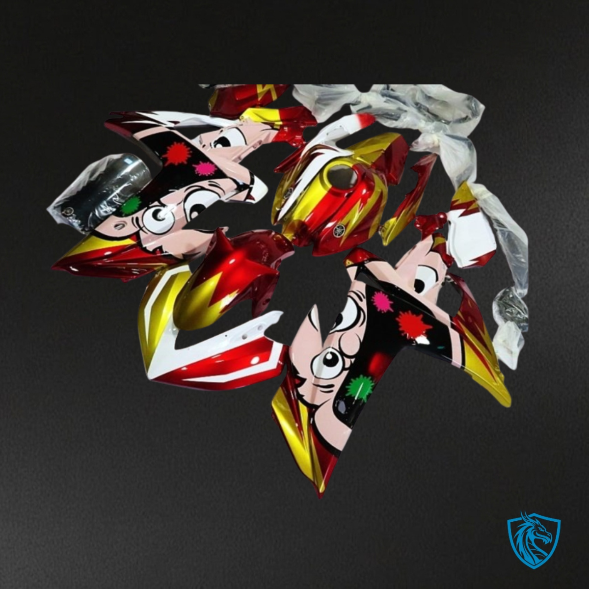 Yamaha YZF R3R25 (2015-2018) Gloss Yellow, Red, Black & White - Custom ABS Fairing Kit