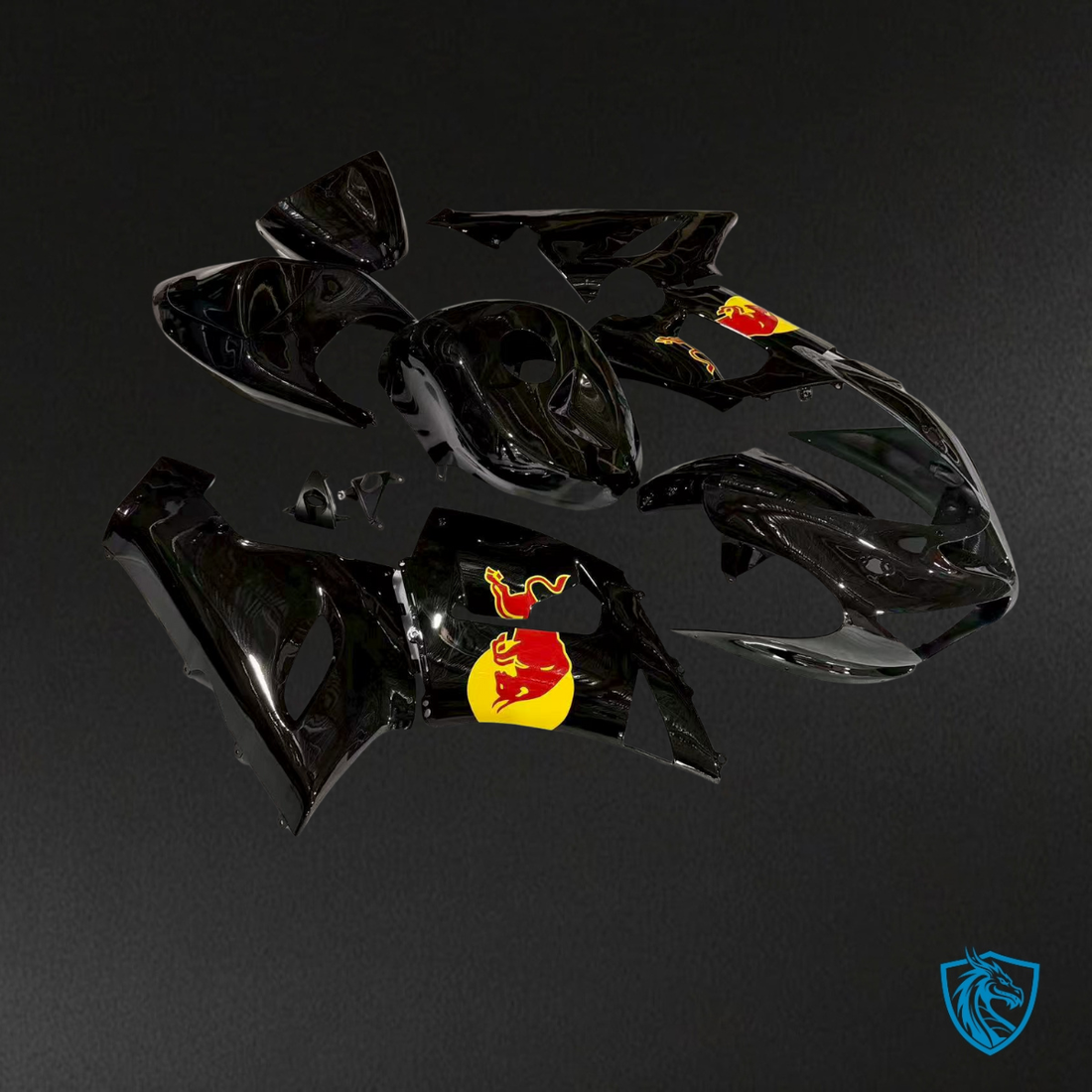 Kawasaki ZX6R (2005-2006) Gloss Black ABS Bodywork - Fairings Kit