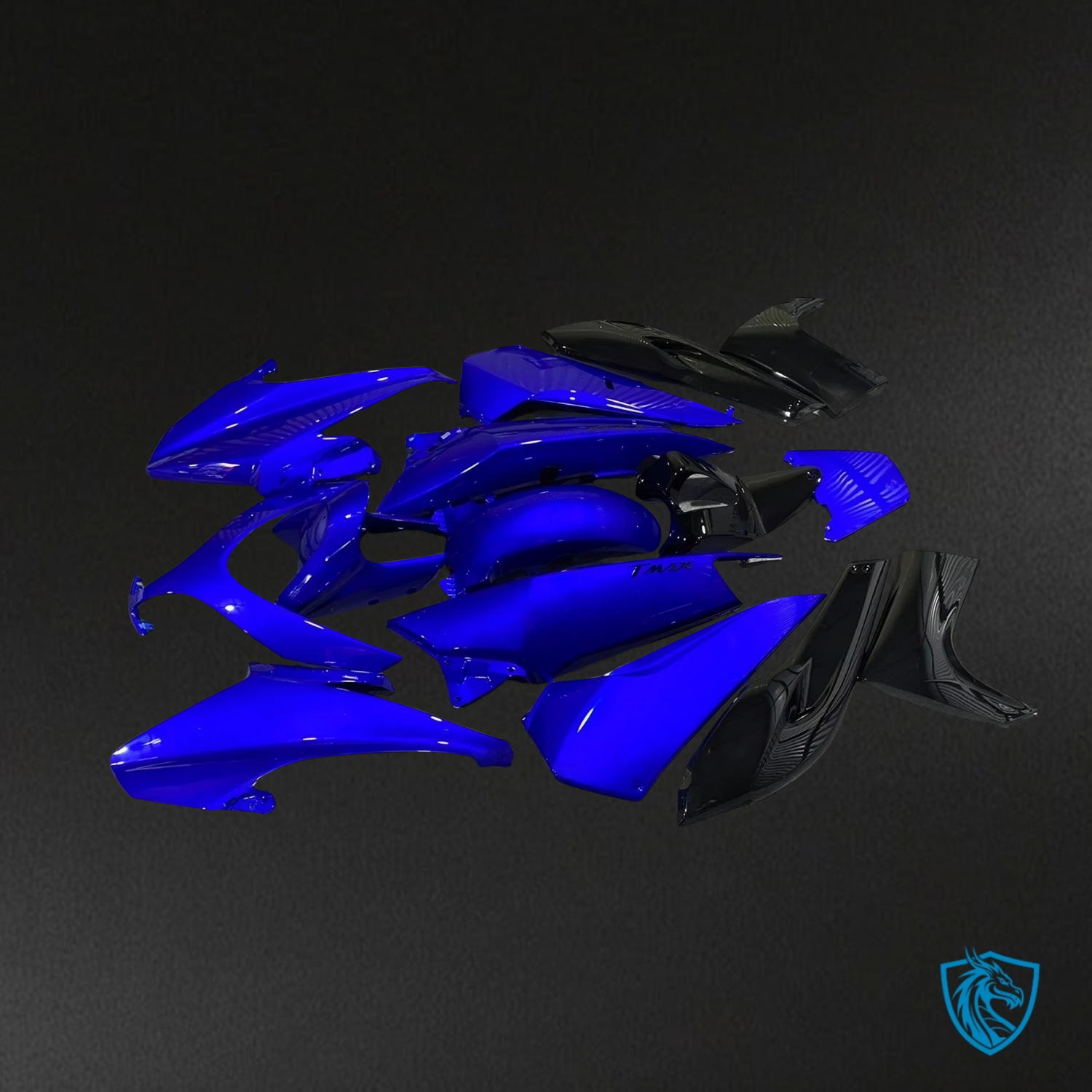 Yamaha Tmax500 (2008-2011) Blue and Black Injection Molded Fairing Kit - Aftermarket ABS Bodywork